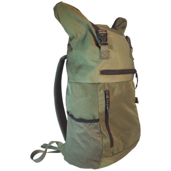 The Only Backpack by Fabletics Dark Khaki Green Laptop Sleeve & Tons of Pockets - Picture 3 of 14